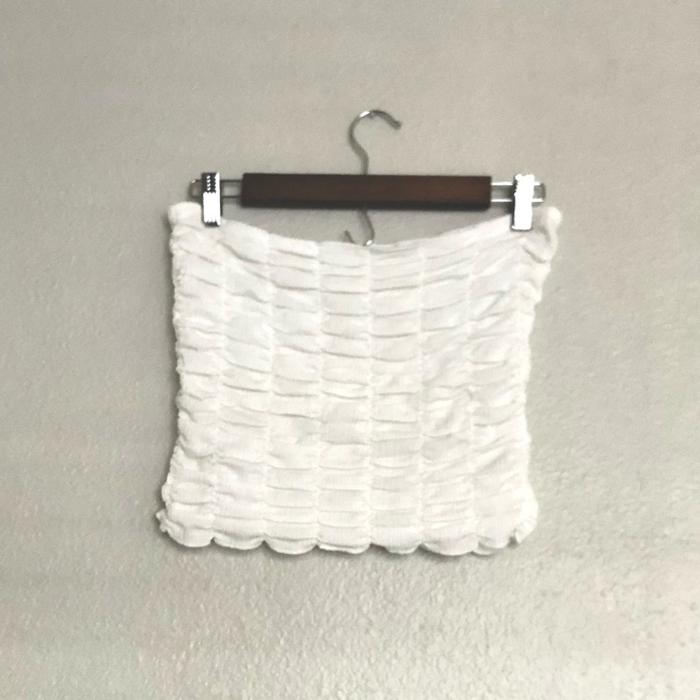 Anthropologie White Textured Top